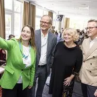 Bürgermeisterin Silvia Häusl-Benz, Klaus Ehrenbrandtner, Eva Buzzi und Peter Peschel beim Kongress