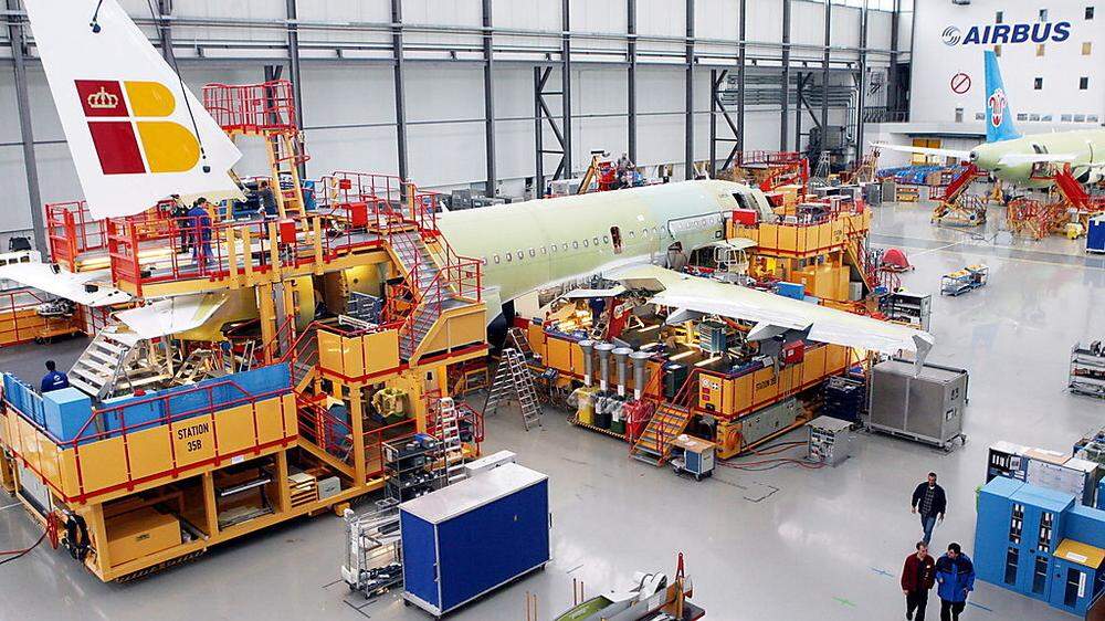In den Airbus-Fabriken wird auf Hochtouren gearbeitet