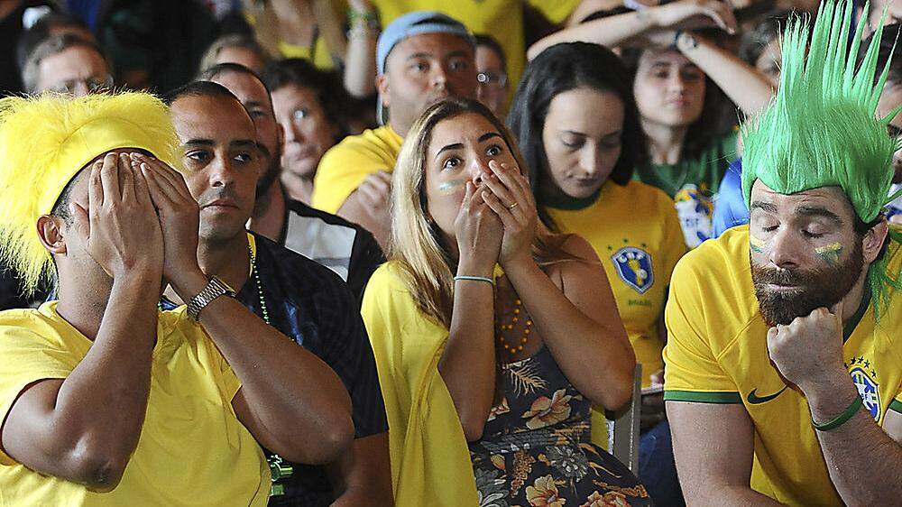 Brasiliens Fans waren nach dem Viertelfinal-Aus bitter enttäuscht