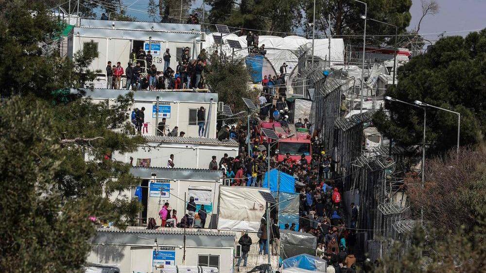 Lagerleben in Moria auf Lesbos: Wie soll hier Abstand gewahrt werden?
