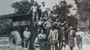 Arbeiter und Erbauer der Südsteirischen Weinstraße in der Zeit von 1950-55