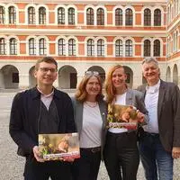 Grazer KPÖ-Riege: SR Robert Krotzer, Bgm. Elke Kahr, GR Daniela Gamsjäger-Katzensteiner und SR Manfred Eber