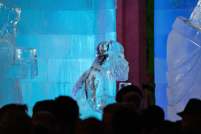 Schon am ersten Tag einer "der" Anziehungspunkte im Grazer Advent: die Eiskrippe
