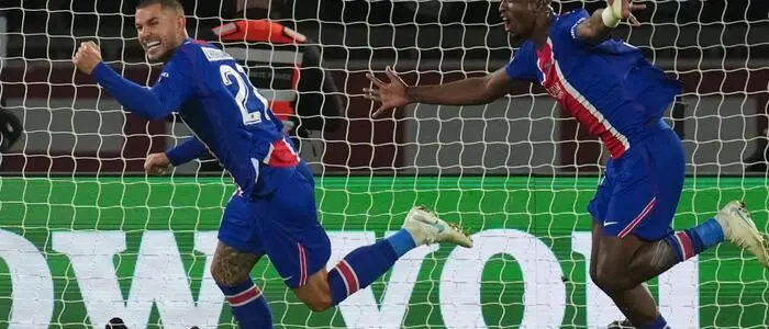 Lucas Hernandez (links) traf zum zwischenzeitlichen 2:1 für die Franzosen