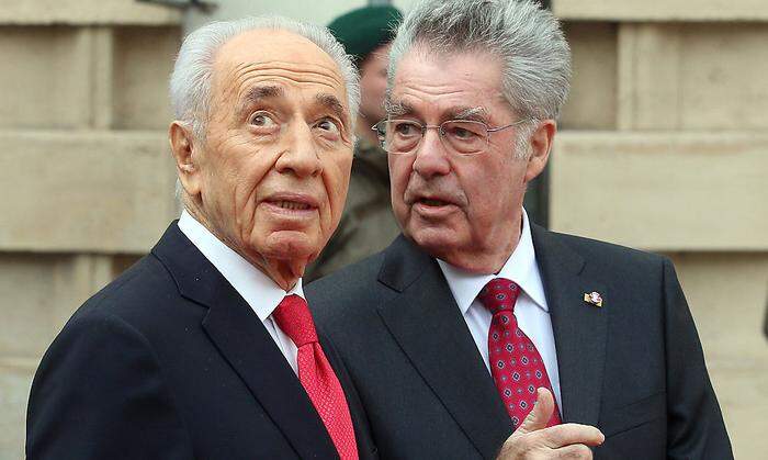 Besuch in der Hofburg 2014: Shimon Peres bei Heinz Fischer 