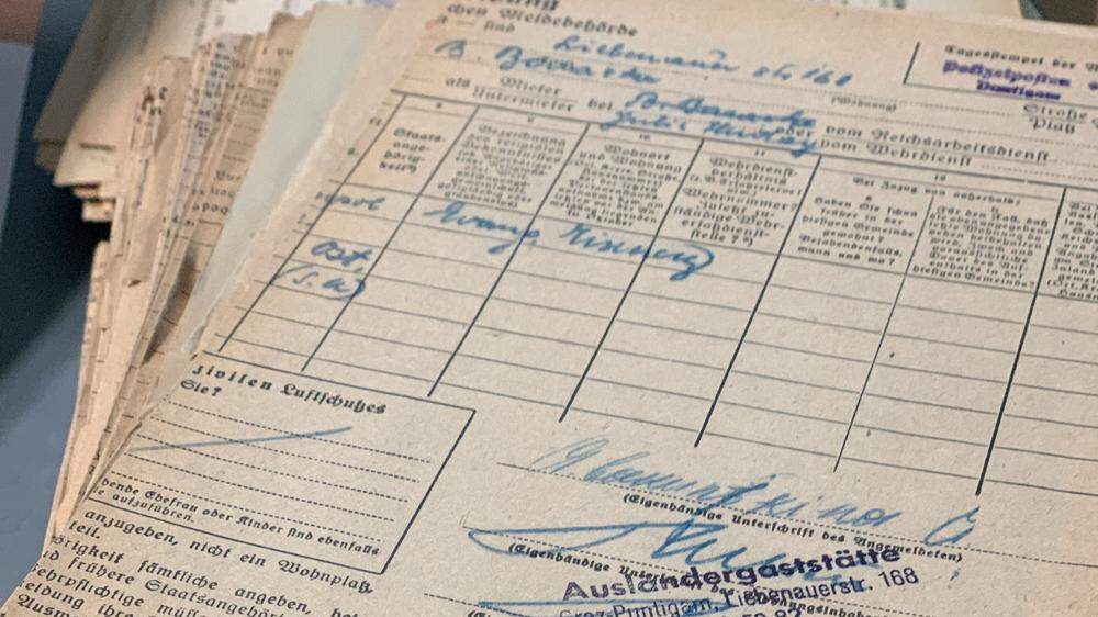 Über den Einsatz der Zwangsarbeiter und Zwangsarbeiterinnen führten die NS-Behörden penibel Buch