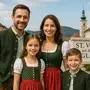 ChatGPTs Vorstellung einer Kärntner Familie: In Tracht und mit jeweils 2 Kindern
