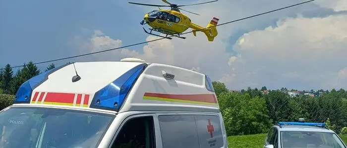 Beim Rettungseinsatz waren das Rote Kreuz Deutschlandsberg, Rettungshubschrauber und Polizei involviert