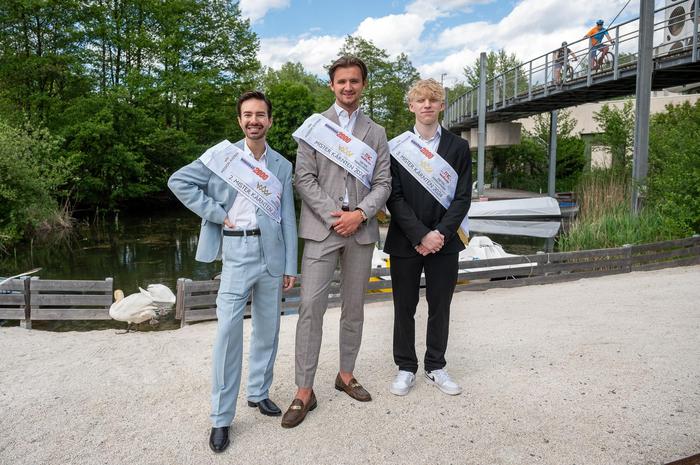 Die „Mister Kärnten 2024“: Mio Paternoss, Hardy Marolt und Simon Leitner (von links)