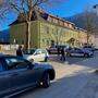 Die Polizei hat die Litzelhofenstraße vorübergehend gesperrt