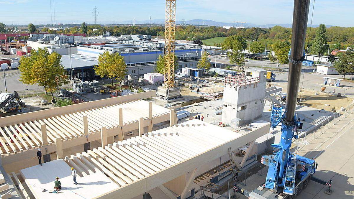 Baustelle des Lehrlingscampus der Wiener Linien