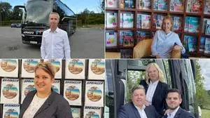 Jochen Schwarz (Busreisen Schwarz), Verena Schwarz (Reisebüro Schwarz) Larissa Hermann (Springer Reisen), sowie Wolfgang, Elisabeth und Dominic Werderitsch (Busreisen Werderitsch)