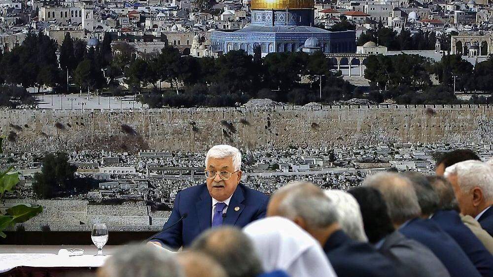 Palästinenserpräsident Mahmoud Abbas in Ramallah