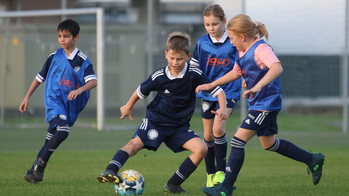 Rund 60 Mädchen und Buben besuchen die Fußballschule Feldbach