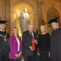 Ehrensenator Hermann Schützenhöfer mit TU-Rektor Harald Kainz, Senatsvorsitzenden Annette Mütze, Uniratsvorsitzende Karin Schaupp und Vizerektor Horst Bischof 