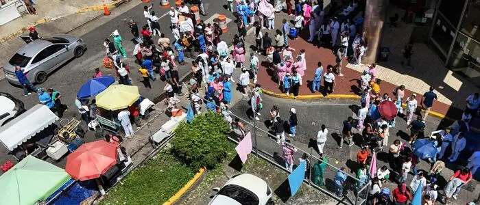 Die Menschen wurden aus dem Krankenhaus „Hospital del Niño“ in Panama-Stadt evakuiert