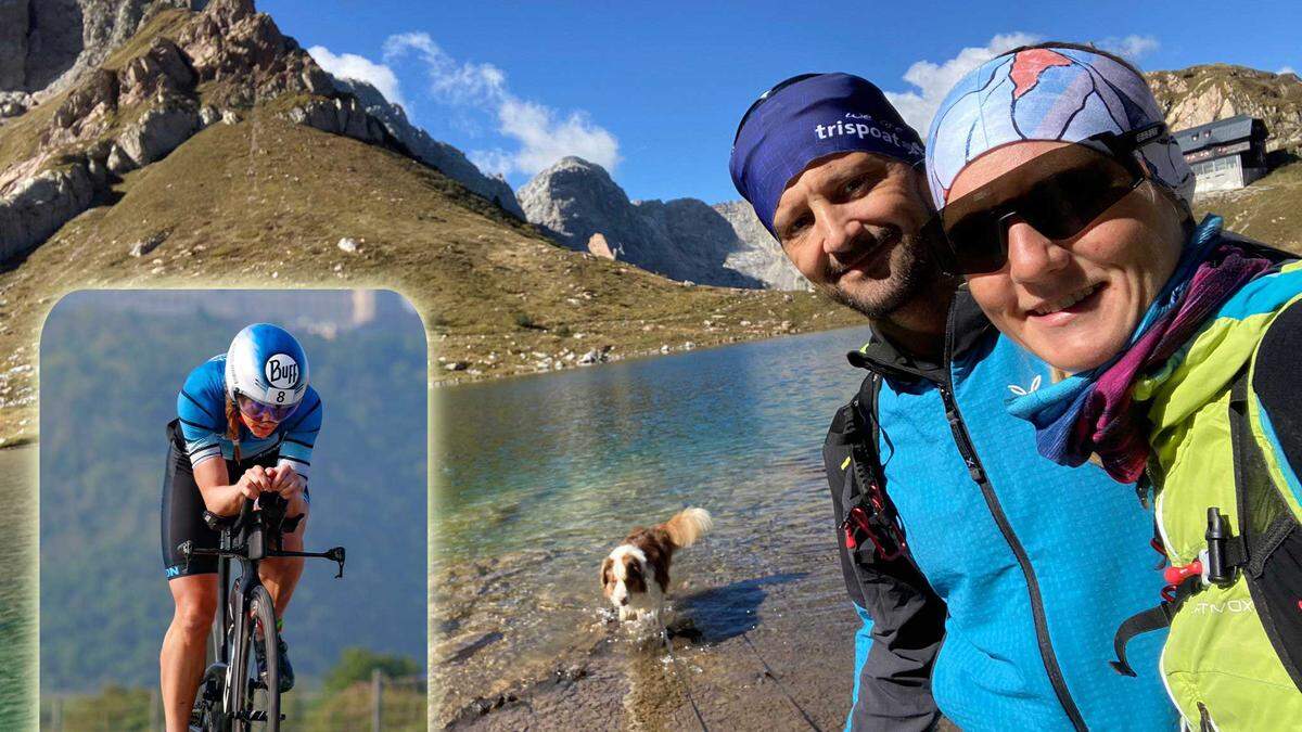 Gabi Obmann mit Freund Tom Fürnschuss und Hund Peet, links in Aktion