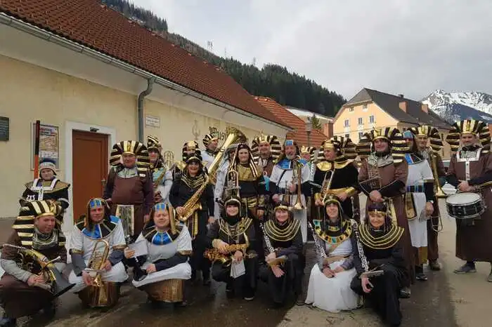 Als Pharaonen zogen die Musikerinnen und Musiker des MV Erzherzog Johann Vordernberg im Vorjahr durch ihre Heimatgemeinde