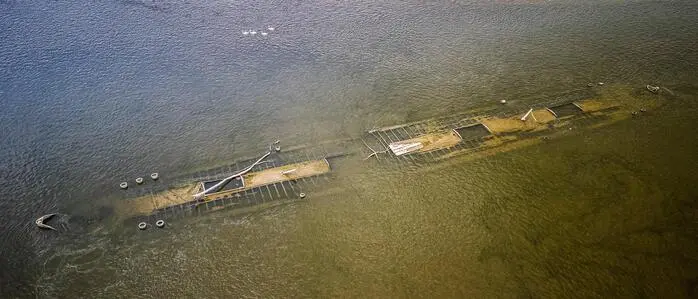 Ein aus der Donau in Kroatien aufgetauchtes Wrack gibt Rätsel auf 