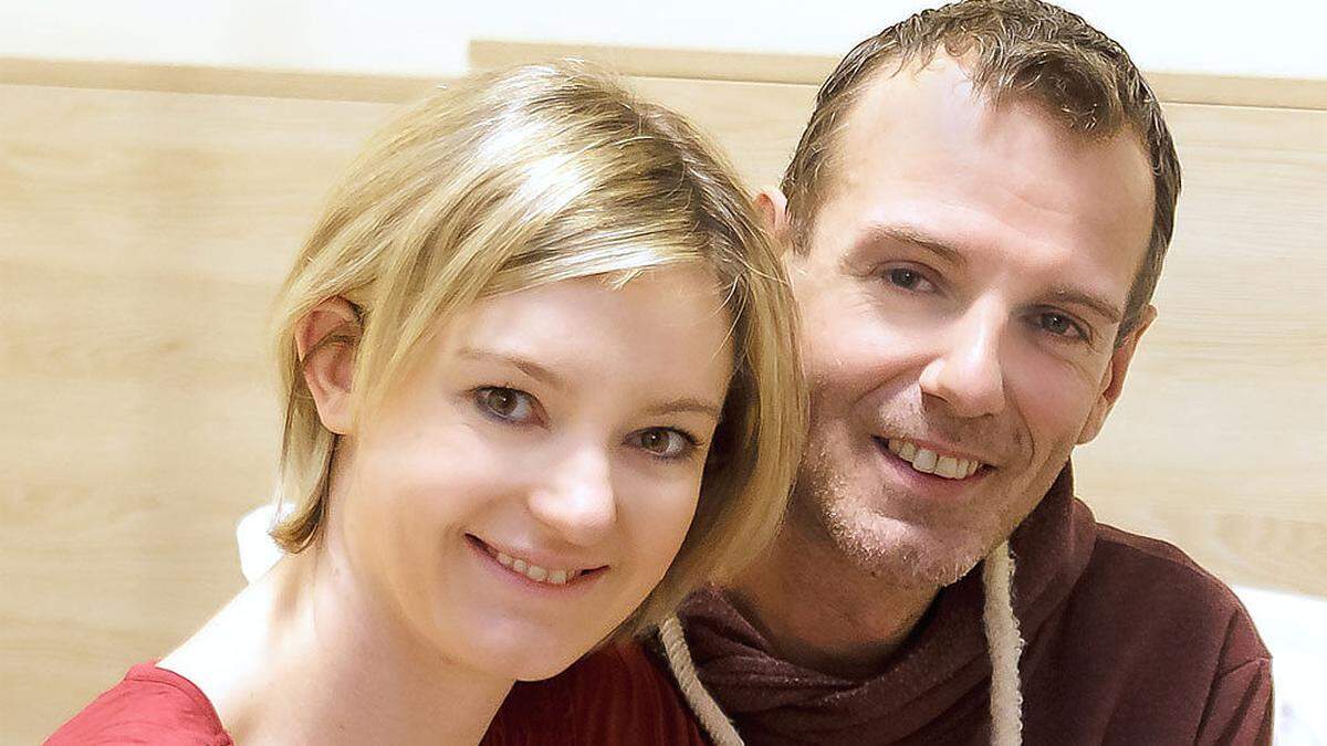 Die stolzen Eltern Marion und Tommy Schmid