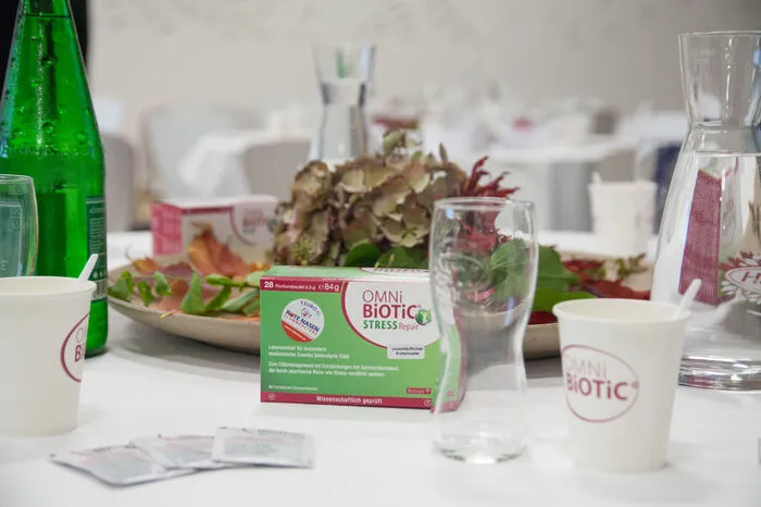 Für die Gäste gab es natürlich auch Produktproben bon Omni-Biotic