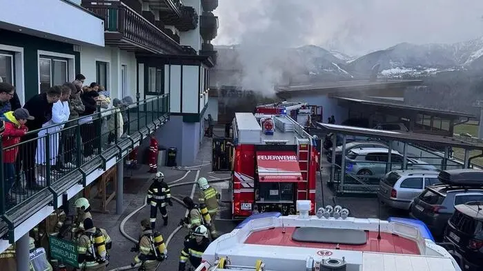 Ein Saunabrand in einem Hotel hielt am Samstag die FF Untertal-Rohrmoos für mehrere Stunden auf Trab