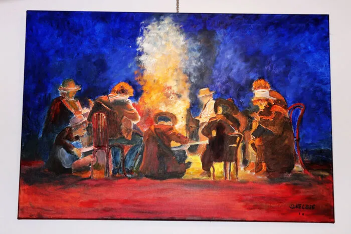 Die Portrait-Malerin Dagmar Helbig aus Moosburg zeigt noch bis einschl. 25. Juni 2021 "Kunst ist Magie" -Acryl auf Leinwand in der kleinen Hausgalerie im Schloß Albeck.