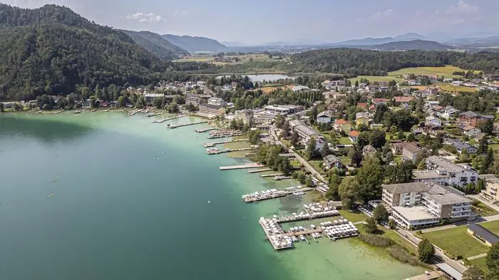 Das betreffende Ufer am Klopeiner See von oben