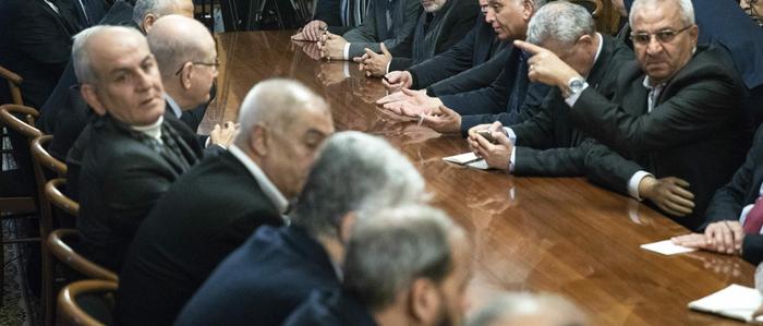 Vertreter von Fatah and Hamas bei einem Treffen in Russland im Jahr 2019 