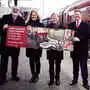 Das ÖBB-Management bei der Pressekonferenz (von links nach rechts): CEO Andreas Matthä, die Vorstände Personenverkehr Sabine Stock sowie Klaus Garstenauer sowie der Geschäftsführer Technische Services Bernhard Gritzner.