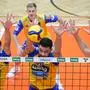 BLEIBURG,AUSTRIA,06.NOV.21 - VOLLEYBALL - MEVZA, Middle European Volleyball Zonal Association, SK Aich/Dob vs TJ Spartak Myjava. Image shows Jani Jeliazkov, Pedro Henrique Frances and Marino Marelic (Aich/Dob).
Photo: GEPA pictures/ Daniel Goetzhaber