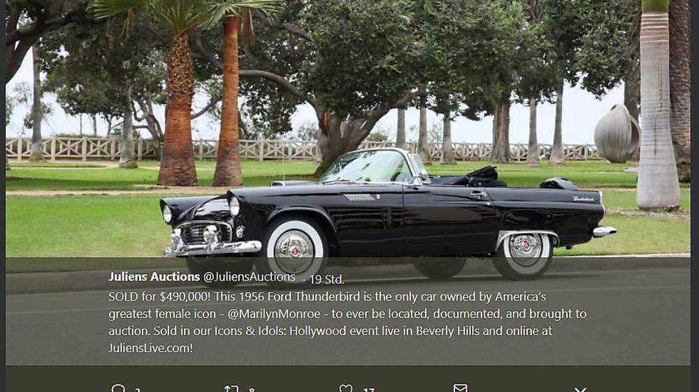 Ein teures Stück - aber dem Käufer war das Cabrio fast 500.000 Dollar wert