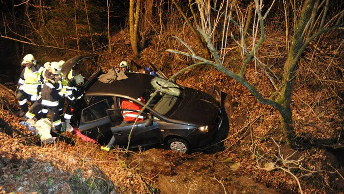 Der verunfallte Wagen