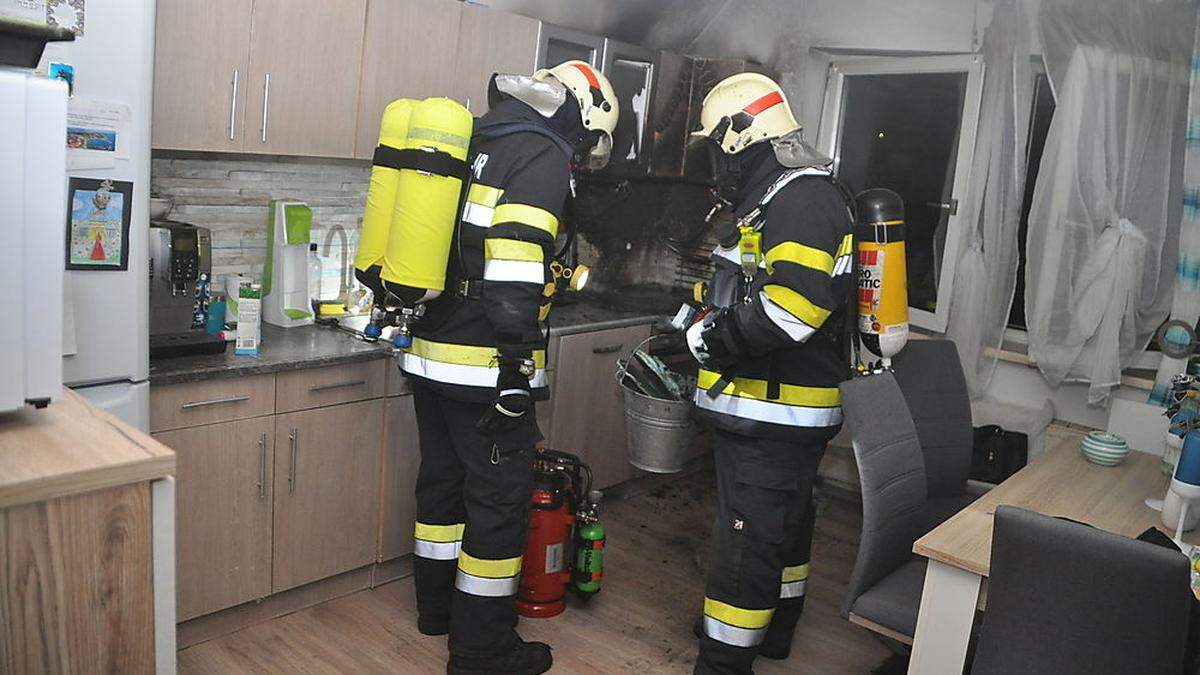 Die FF Voitsberg musste zu einem Küchenbrand in der Perschlerstraße ausrücken