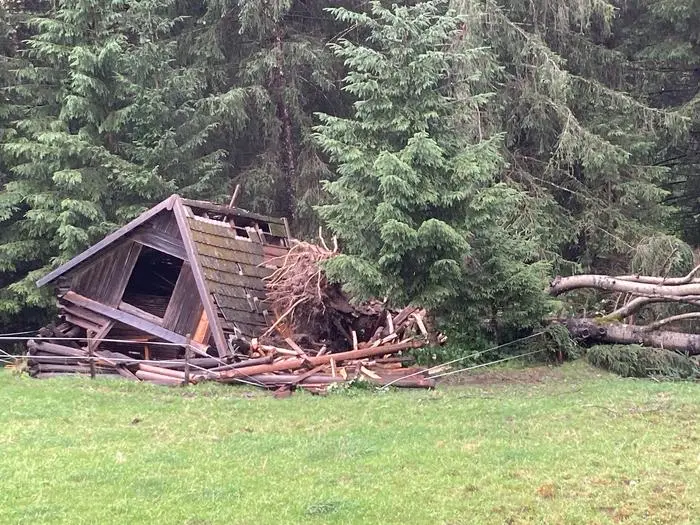 In Obertal hinterließ das Gewitter seine Spuren