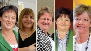 Starke Frauen: Anita Feiner, Eva Karrer, Silvia Karelly, Gerlinde Schneider und Bernadette Schönbacher (von links)
