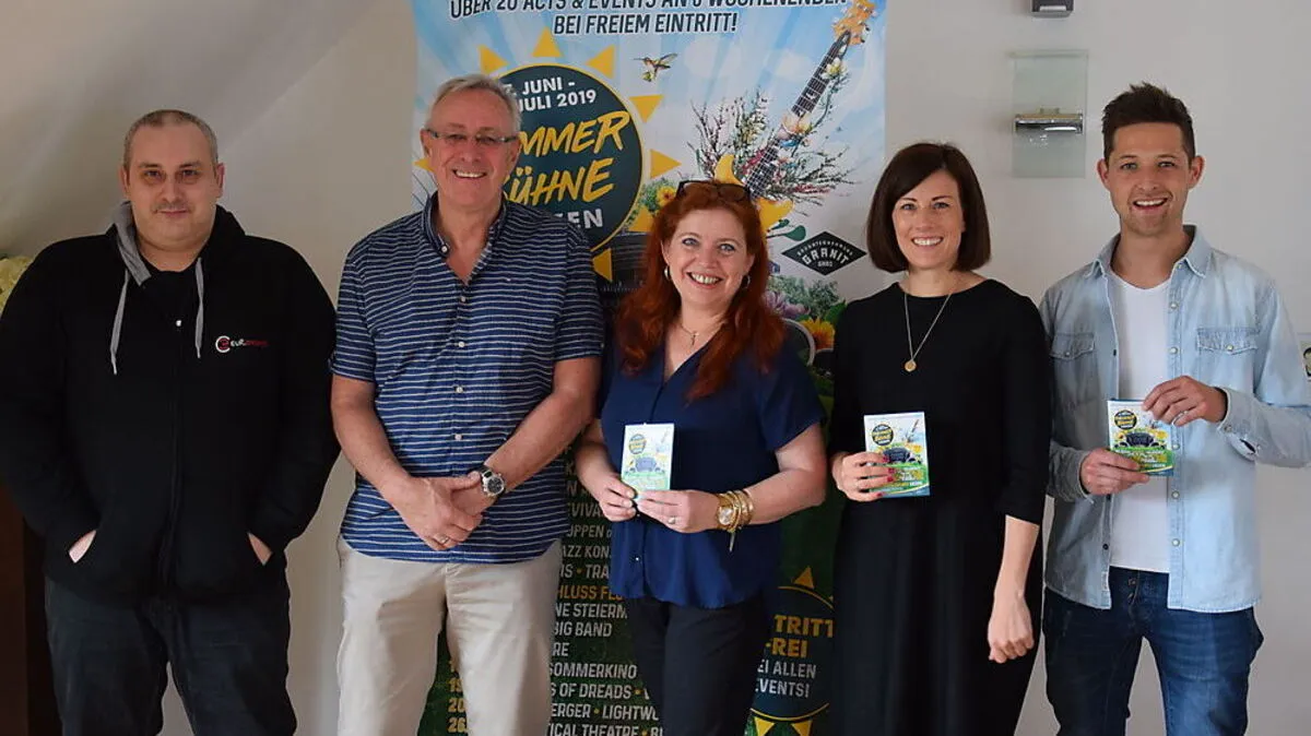 Heinz Treschnitzer, Hartwig Strobl, Kulturreferentin Andrea Heinrich, Barbara Aigner und Stefan Wasmer  