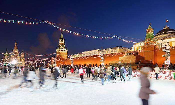 Eislaufen am Roten Platz