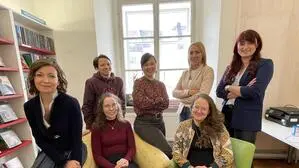 Speeddating mit acht tollen Frauen: Bianca Gaugl, Petra Köberl, Magdalena Reiter-Reitbauer, Dian Kachelmaier, Sophie Kulmer, Kerstin Taus und Evelyn Edlinger – Carola Pojer war via Zoom zugeschaltet