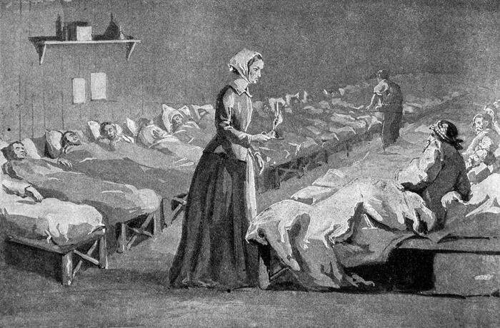 Ursprünglich hießen die Pflegerinnen in den Krankenhäusern Wächterinnen und waren ohne spezielle Ausbildung tätig 