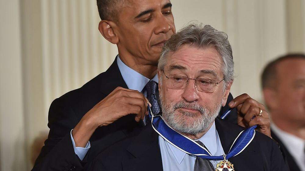 De Niro und Obama mit der Medal of Honor