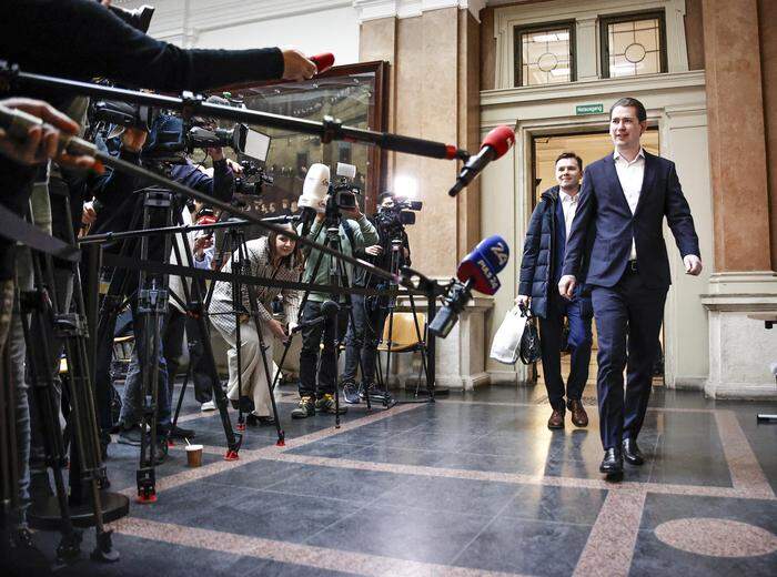 Ex-Bundeskanzler Sebastian Kurz (ÖVP) vor Prozessbeginn