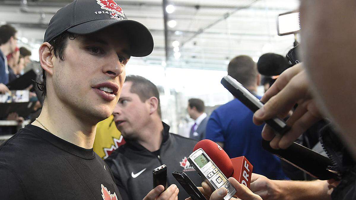 Eishockey-Superstar Sidney Crosby löste 2015 mit Kanada in Wien einen Hype aus