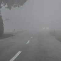 Sujet Nebel Straße schlechte Sicht Auto Herbst Oktober 2018