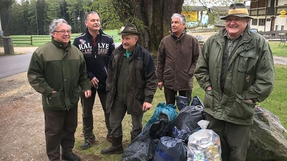 Die Wolfsberger Jäger befreiten ihre Reviere vom Müll  