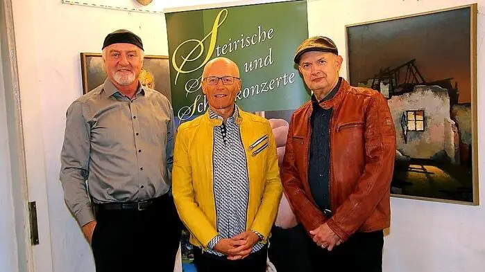 Auch heuer wieder wurde im Rahmen der Steirischen Stifts- und Schlosskonzerte in das Schloss Alt-Kainach in Bärnbach geladen. Die drei Salzburger Musiker der „Klezmer Connection“ Georg Winkler (Klarinette), Hubert Kellerer (Akkordeon) und Peter Aradi (Kontrabass) präsentierten ihr neues Programm „Klezmer Pur“, mit dem sie sensibel und kraftvoll die reiche Tradition jiddischer Musik ins Heute transportierten