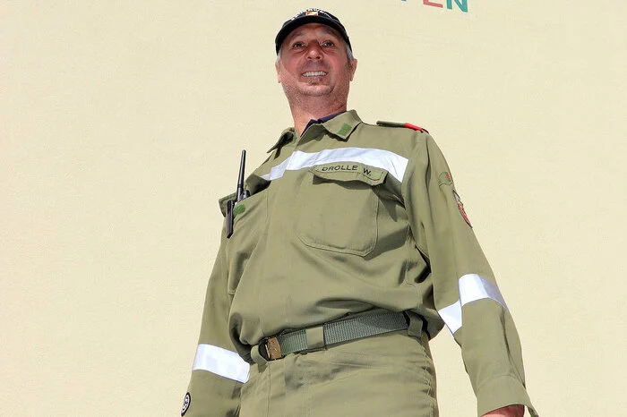 Einsatzleiter Kommandant Wolfgang Drolle.