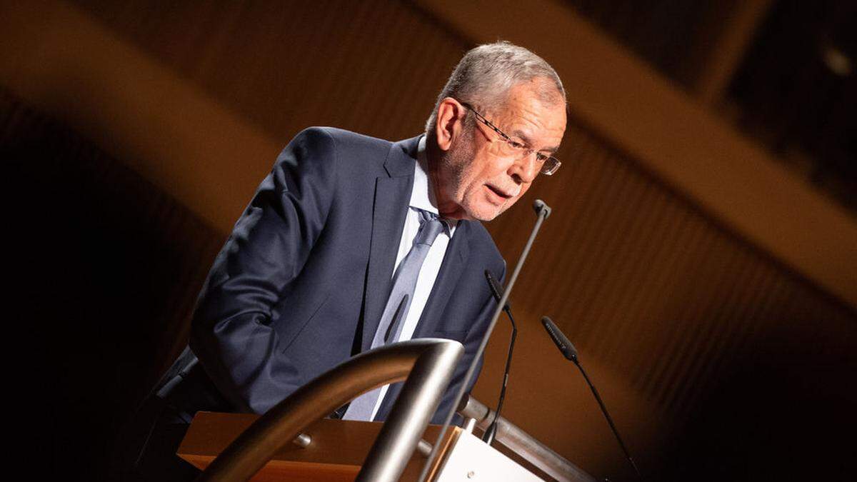 Bundespräsident Alexander Van der Bellen anlässlich der Eröffnung des Brucknerfests in Linz.