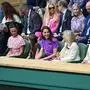 Tennis Wimbledon 2024 Kate Middleton Princess of Wales in the Royal Box hands the trophy to the winner Carlos Alcaraz Tennis Wimbledon 2024 England 14 07 2024 ChrysleneCaillaud Panoramic PUBLICATIONxNOTxINxFRAxBEL
