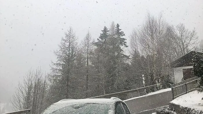 Schneefall am Sonntag in Bad Kleinkirchheim